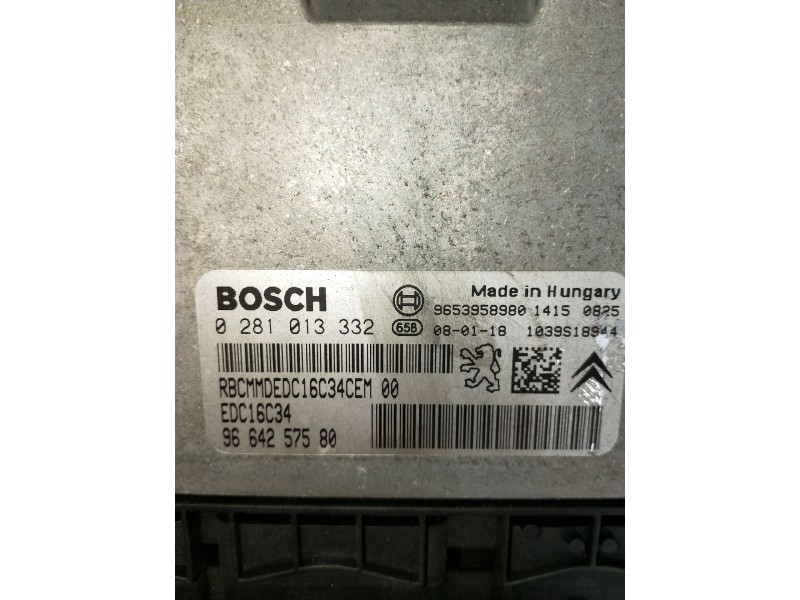 Recambio de centralita motor uce para peugeot 308 i (4a_, 4c_) 1.6 hdi referencia OEM IAM 0281013332 9664257580 1039S18944 2007 