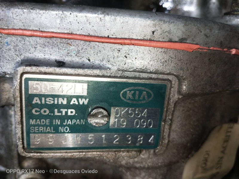 Recambio de caja cambios para kia carnival referencia OEM IAM 5042LE 99JW512384 OK55419090