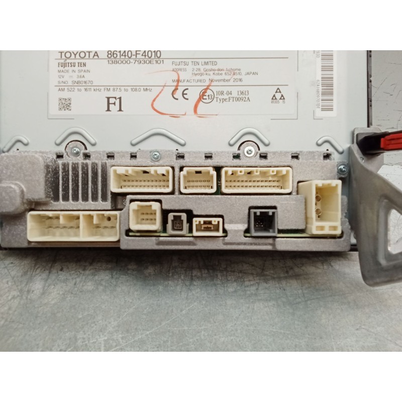 Recambio de pantalla multifuncion para toyota c-hr (_x1_) 1.8 hybrid (zyx10_, zyx11_) referencia OEM IAM 86140F4010 1380007930E1