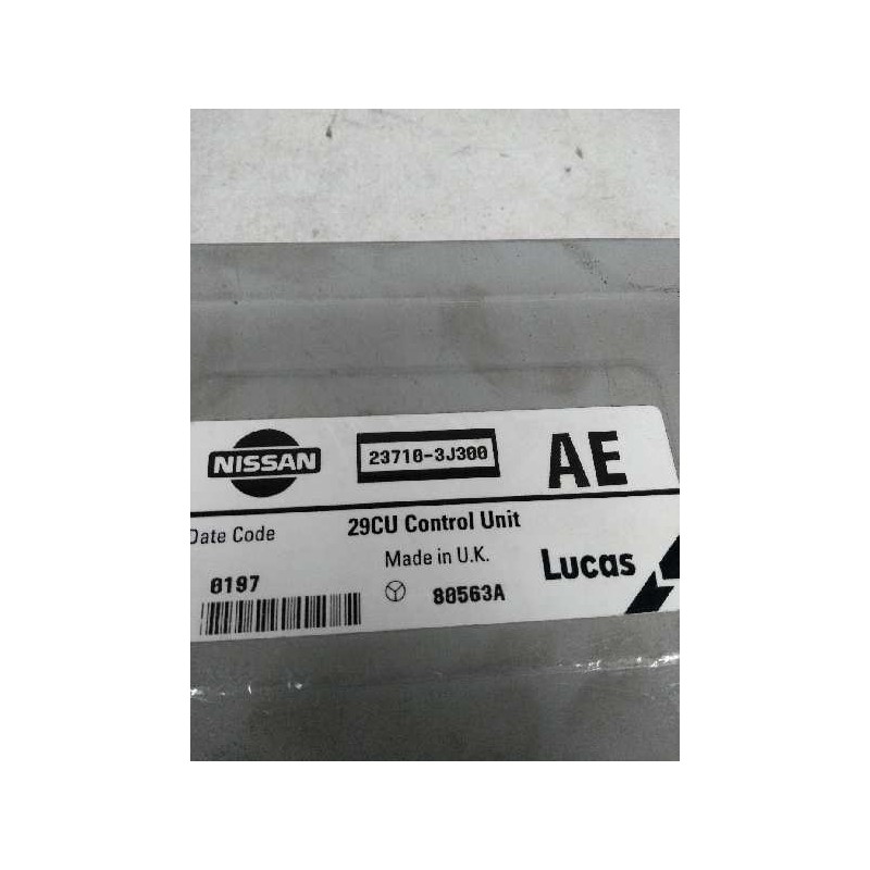 Recambio de centralita motor uce para nissan primera berlina (p11) 1.6 16v cat referencia OEM IAM 237103J300 80563A AE Recambio de centralita motor uce para nissan primera berlina (p11) 1.6 16v cat referencia OEM IAM 237103J300 80563A AE