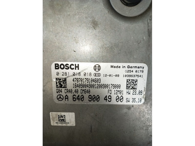 Recambio de centralita motor uce para mercedes-benz clase a (w169) a 180 cdi (169.007, 169.307) referencia OEM IAM 0281018018 A6