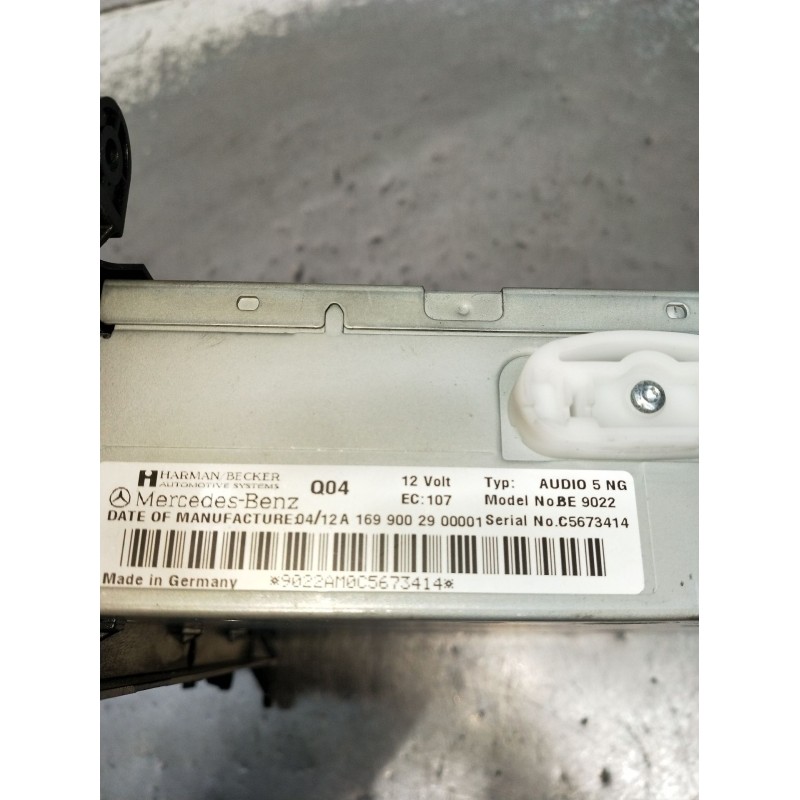 Recambio de sistema audio / radio cd para mercedes-benz clase a (w169) a 180 cdi (169.007, 169.307) referencia OEM IAM A16990029