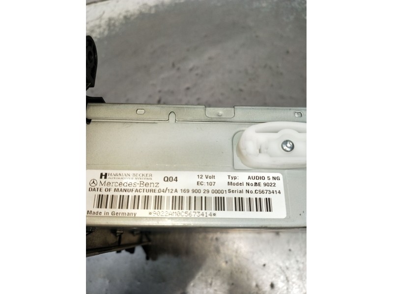 Recambio de sistema audio / radio cd para mercedes-benz clase a (w169) a 180 cdi (169.007, 169.307) referencia OEM IAM A16990029