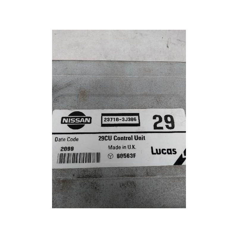 Recambio de centralita motor uce para nissan primera berlina (p11) 1.6 16v cat referencia OEM IAM 237103J306 80563F 29