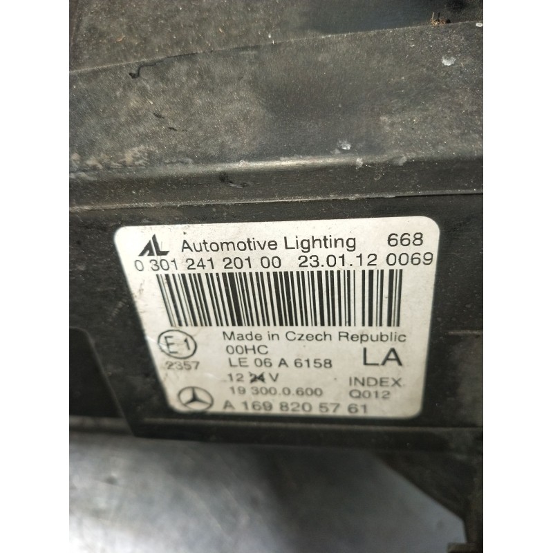 Recambio de faro izquierdo para mercedes-benz clase a (w169) a 180 cdi (169.007, 169.307) referencia OEM IAM A1698205761 0301241