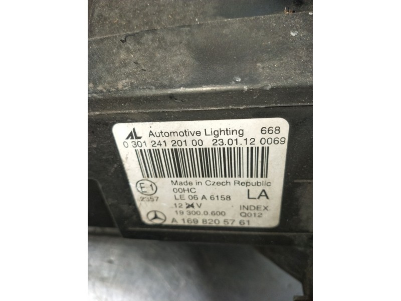 Recambio de faro izquierdo para mercedes-benz clase a (w169) a 180 cdi (169.007, 169.307) referencia OEM IAM A1698205761 0301241