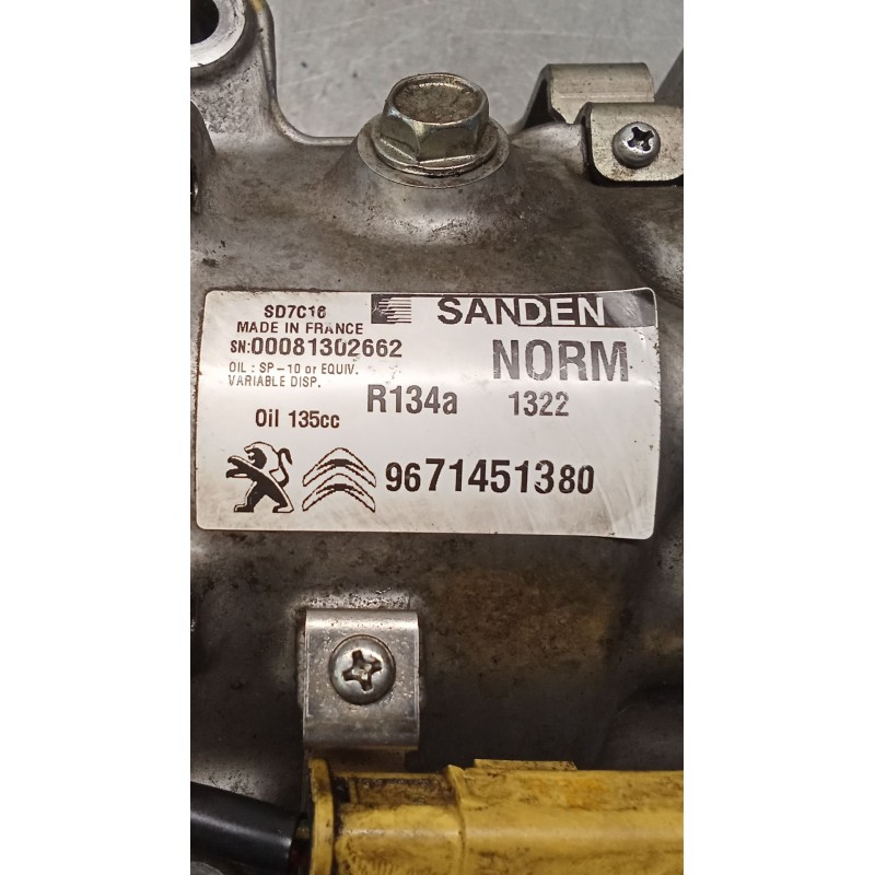 Recambio de compresor aire acondicionado para ds 5 business class hybrid 4x4 referencia OEM IAM 9671451380  