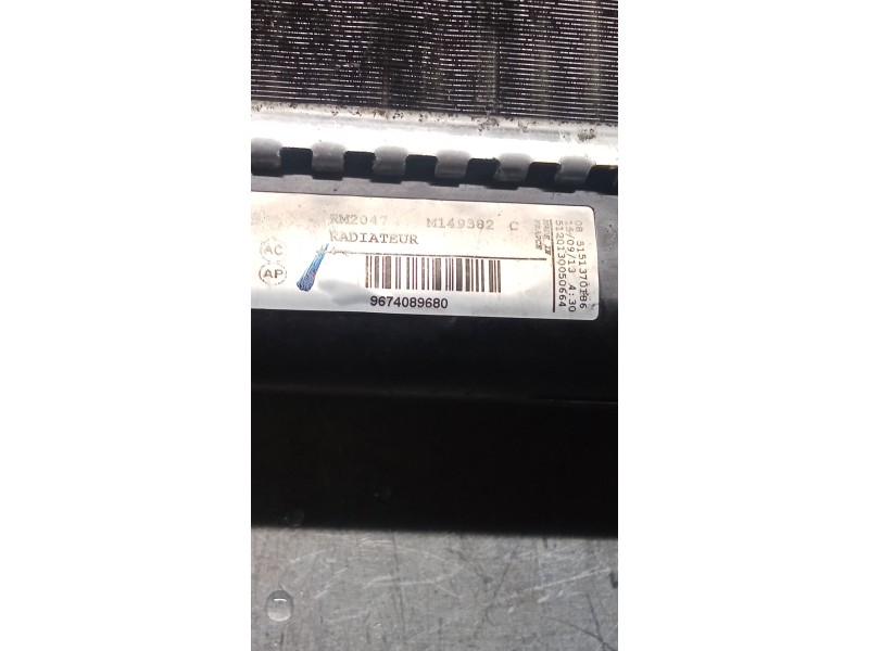 Recambio de radiador agua para citroën c4 ii (nc_) 1.4 vti 95 referencia OEM IAM 9674089680 M149382C 09