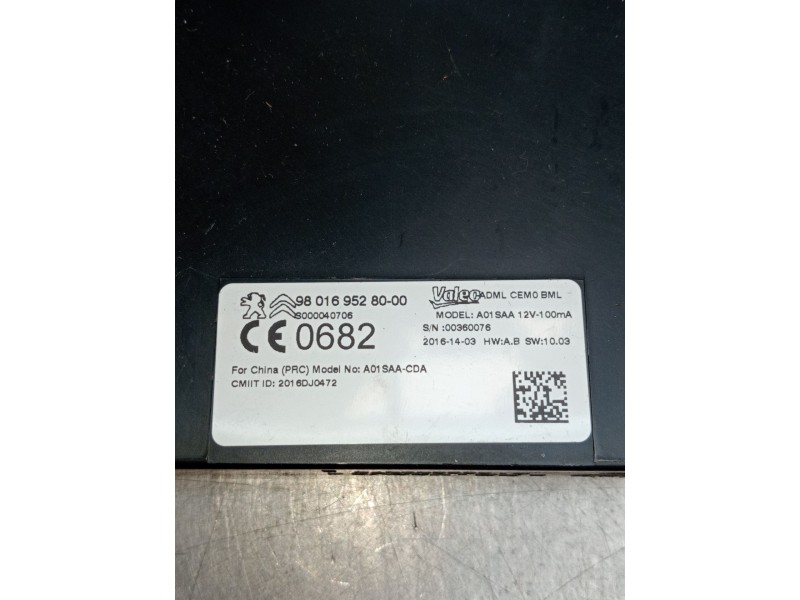 Recambio de modulo electronico para ds 5 business class hybrid 4x4 referencia OEM IAM 9801695280 00360076 2012