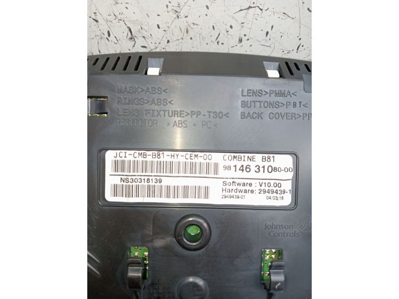 Recambio de cuadro instrumentos para ds 5 business class hybrid 4x4 referencia OEM IAM 9814631080 NS30318139 2012