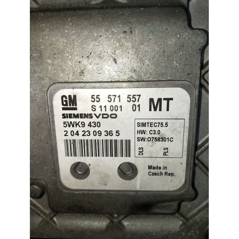 Recambio de centralita motor uce para opel zafira / zafira family b (a05) 1.8 (m75) referencia OEM IAM 55571557 5WK9430 20423093