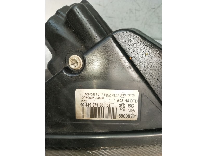 Recambio de faro derecho para peugeot 1007 (km_) 1.4 16v referencia OEM IAM 9644997180 89008981 A08H4DTD 2005