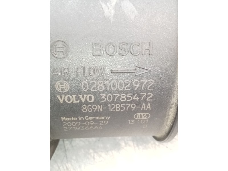 Recambio de caudalimetro para volvo xc60 kinetic awd referencia OEM IAM 0281002972 30785472 869N12BS579AA