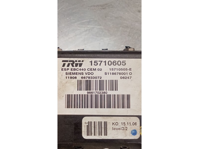 Recambio de abs para peugeot 407 (6d_) 1.8 (6d6fzb) referencia OEM IAM REC20201210 S118676001O 9661702380 