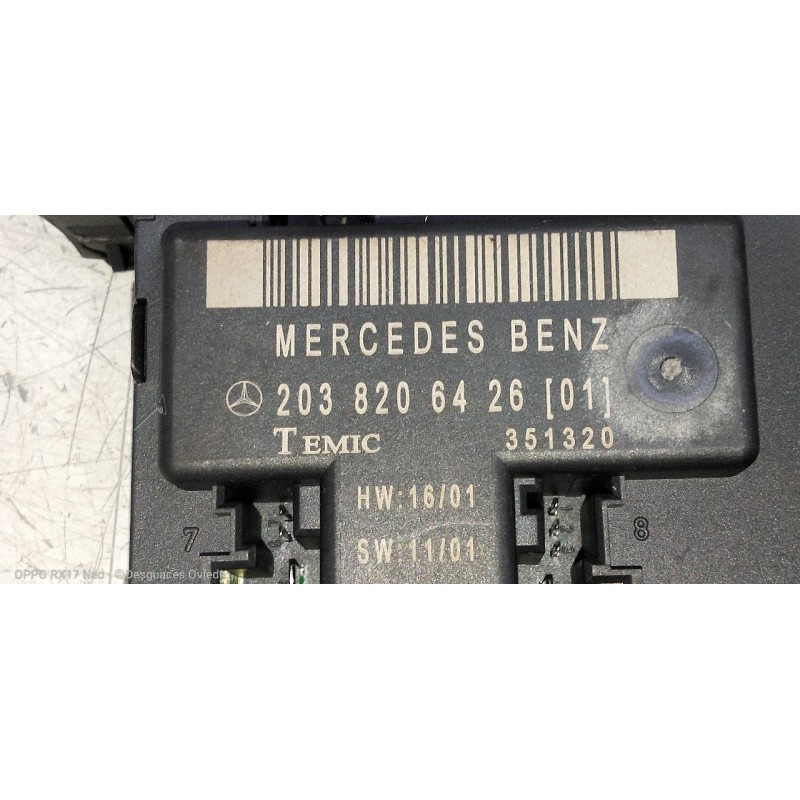 Recambio de modulo electronico para mercedes clase c (w203) berlina 220 cdi (203.006) referencia OEM IAM 2038206426  