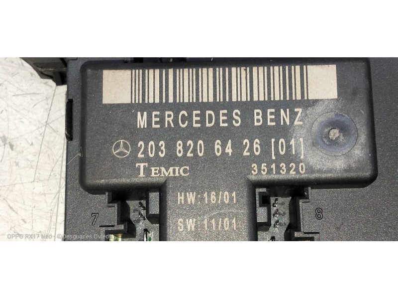 Recambio de modulo electronico para mercedes clase c (w203) berlina 220 cdi (203.006) referencia OEM IAM 2038206426  