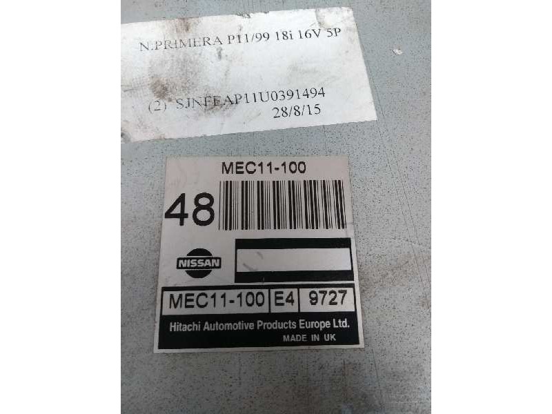 Recambio de centralita motor uce para nissan primera berlina (p11) 1.8 16v cat referencia OEM IAM MEC11100 48 