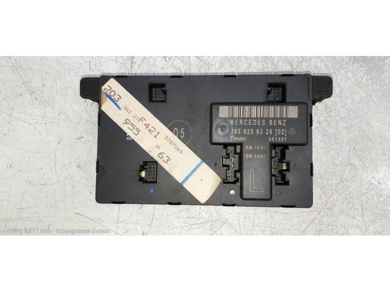 Recambio de modulo electronico para mercedes clase c (w203) berlina 220 cdi (203.006) referencia OEM IAM 2038206326  