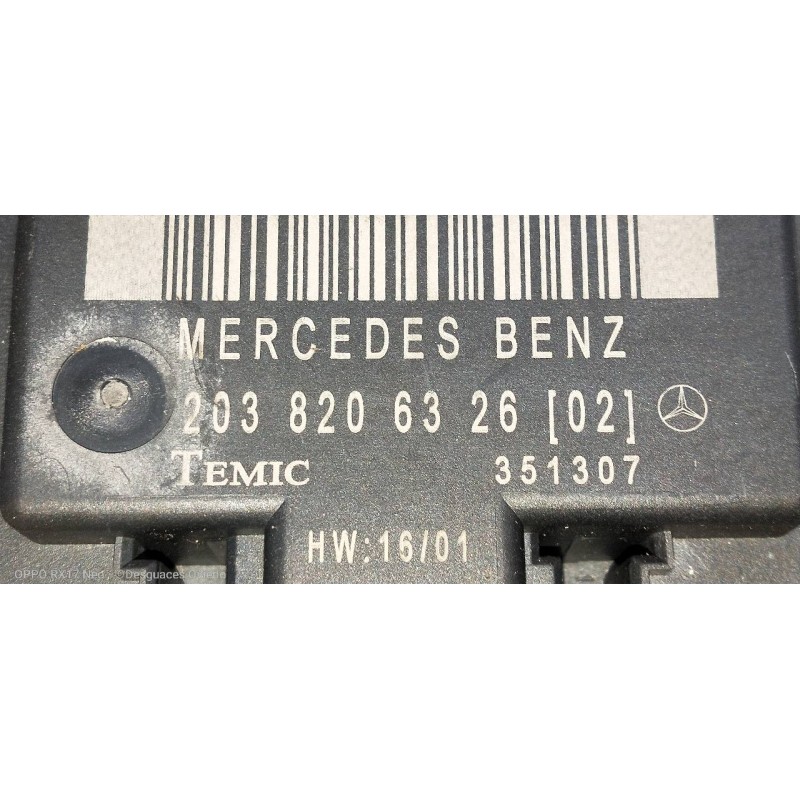 Recambio de modulo electronico para mercedes clase c (w203) berlina 220 cdi (203.006) referencia OEM IAM 2038206326  