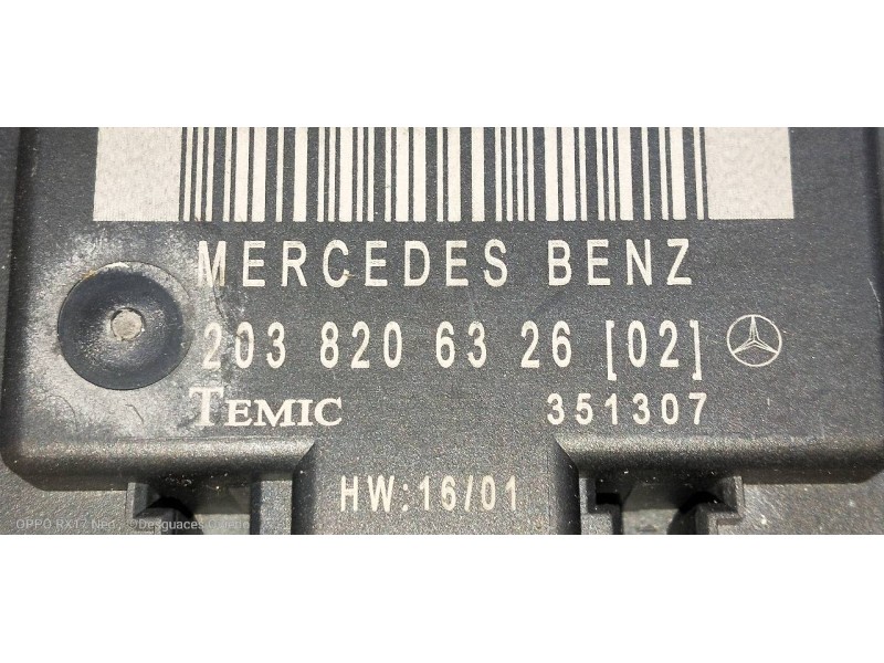 Recambio de modulo electronico para mercedes clase c (w203) berlina 220 cdi (203.006) referencia OEM IAM 2038206326  
