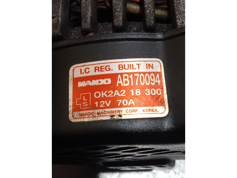 Recambio de alternador para kia sephia sedán (fa) 1.5 i referencia OEM IAM AB170094 OK2A218300 