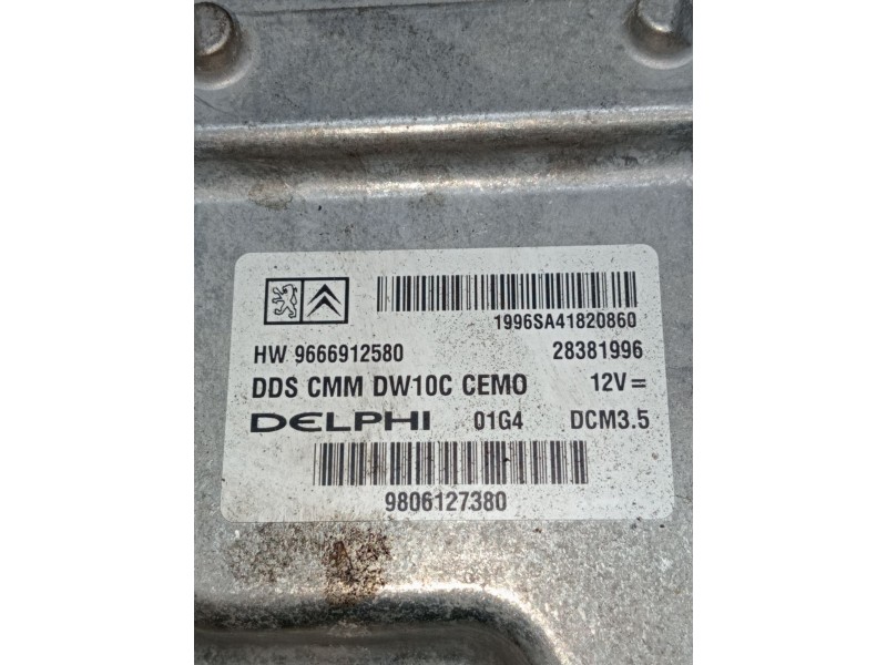 Recambio de centralita motor uce para peugeot 5008 (0u_, 0e_) 2.0 hdi 150 / bluehdi 150 referencia OEM IAM 9666912580 9806127380