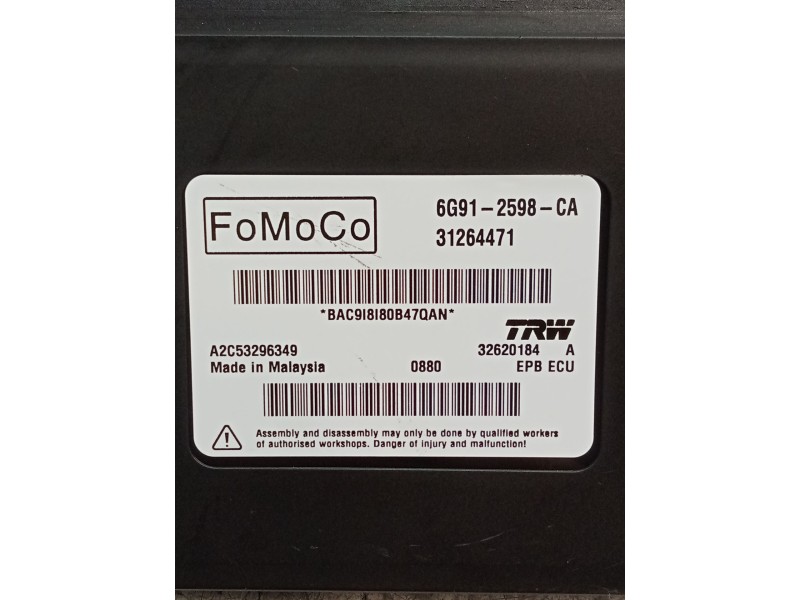 Recambio de modulo electronico para volvo xc60 kinetic awd referencia OEM IAM 6G912598CA 31264471. 32620184A A2C53296349