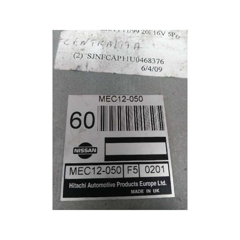 Recambio de centralita motor uce para nissan primera berlina (p11) 2.0 16v cat referencia OEM IAM MEC12050 60 