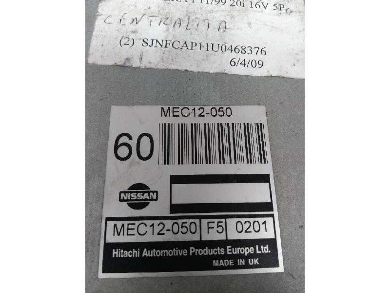 Recambio de centralita motor uce para nissan primera berlina (p11) 2.0 16v cat referencia OEM IAM MEC12050 60 