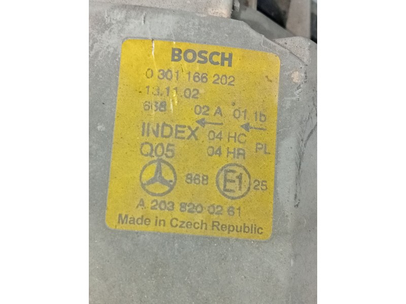 Recambio de faro derecho para mercedes-benz clase c (w203) c 270 cdi (203.016) referencia OEM IAM 0301166202 A2038200261 2000