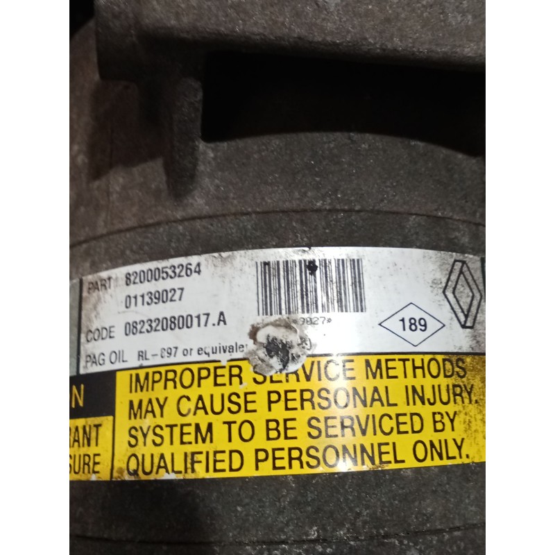Recambio de compresor aire acondicionado para renault megane ii (bm0/1_, cm0/1_) 1.9 dci (bm0g, cm0g) referencia OEM IAM 8200053