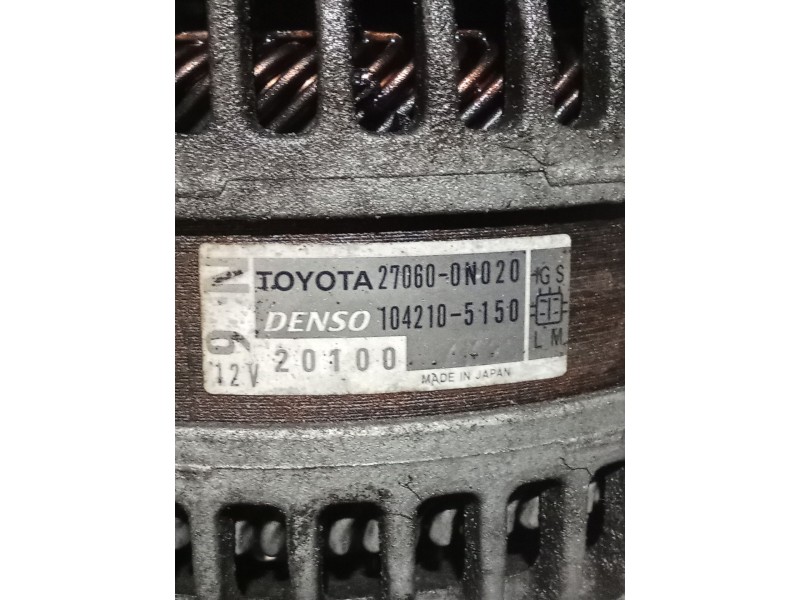 Recambio de alternador para toyota auris (_e15_) 1.4 d-4d (nde150_) referencia OEM IAM 270600N020 1042105150 07