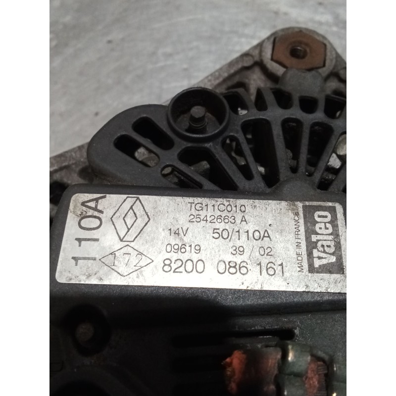 Recambio de alternador para renault megane ii (bm0/1_, cm0/1_) 1.9 dci (bm0g, cm0g) referencia OEM IAM 8200086161 2542663A 03