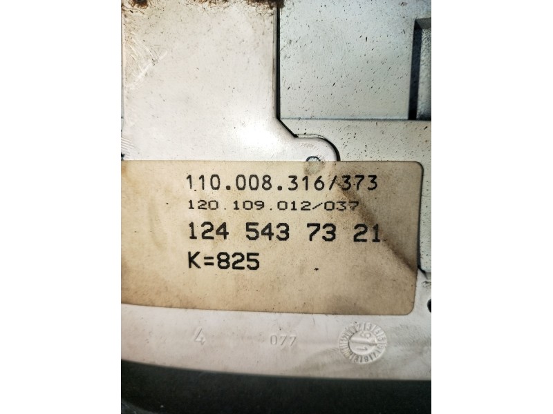 Recambio de cuadro instrumentos para mercedes-benz clase e (w124) berlina referencia OEM IAM 1245437321 110008316 1984