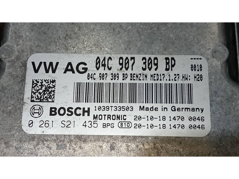 Recambio de centralita motor uce para skoda fabia 1.0 tsi referencia OEM IAM 0261S21435 04C907309BP 