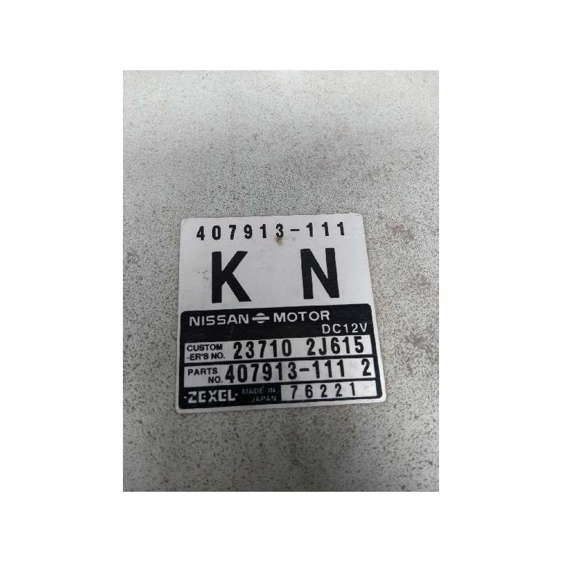 Recambio de centralita motor uce para nissan primera berlina (p11) 2.0 turbodiesel cat referencia OEM IAM 237102J615 407913111 K Recambio de centralita motor uce para nissan primera berlina (p11) 2.0 turbodiesel cat referencia OEM IAM 237102J615 407913111 K