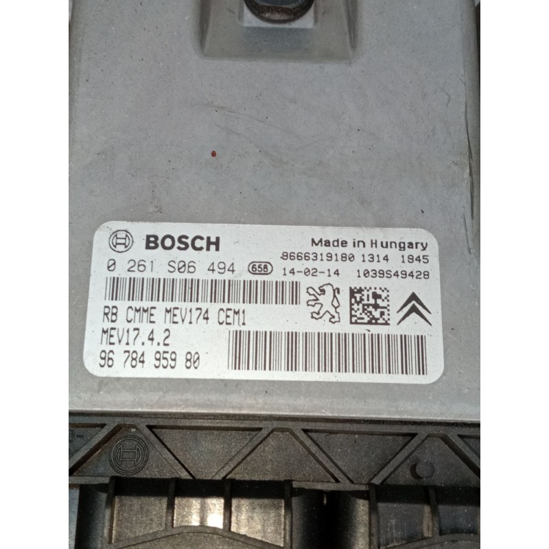 Recambio de centralita motor uce para citroën c4 ii (nc_) 1.4 vti 95 referencia OEM IAM 0261S06494 9678495980 1039S49428 8666319