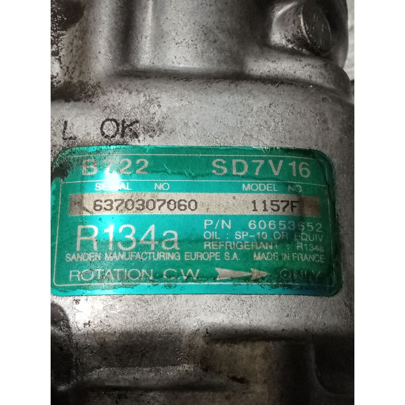 Recambio de compresor aire acondicionado para alfa romeo 166 (936_) 2.0 t.spark (936a3a__) referencia OEM IAM 6370307060 1157F 