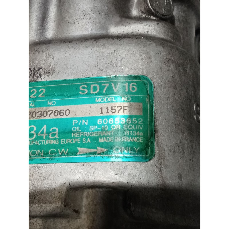 Recambio de compresor aire acondicionado para alfa romeo 166 (936_) 2.0 t.spark (936a3a__) referencia OEM IAM 6370307060 1157F 