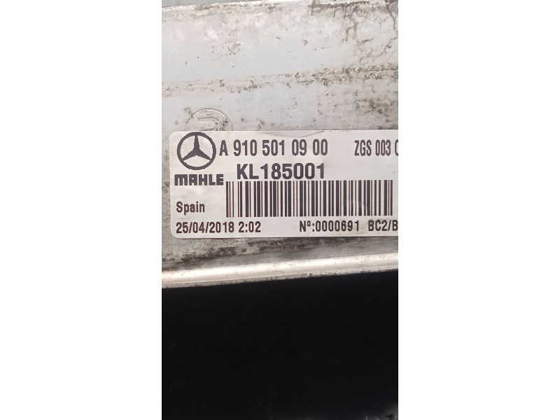 Recambio de intercooler para mercedes-benz sprinter 3,5-t furgoneta (b907, b910) 314 cdi (910.631, 910.633) referencia OEM IAM A