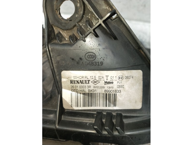 Recambio de faro derecho para renault laguna iii (bt0/1) 2.0 dci (bt01, bt08, bt09, bt0e, bt0k, bt12, bt1c, bt1d,... referencia 