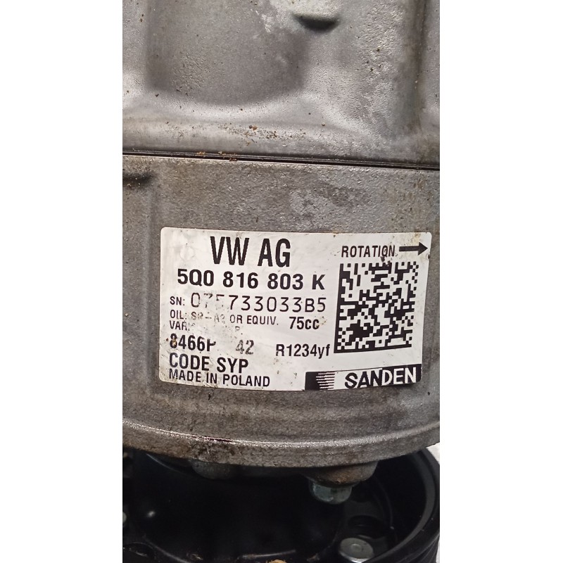 Recambio de compresor aire acondicionado para volkswagen crafter caja/chasis (sz_) 2.0 tdi referencia OEM IAM 5Q0816803K  