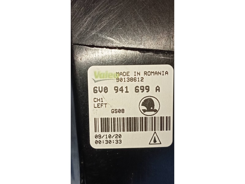 Recambio de piloto delantero izquierdo para skoda fabia 1.0 tsi referencia OEM IAM 6V0941699A 90138612 