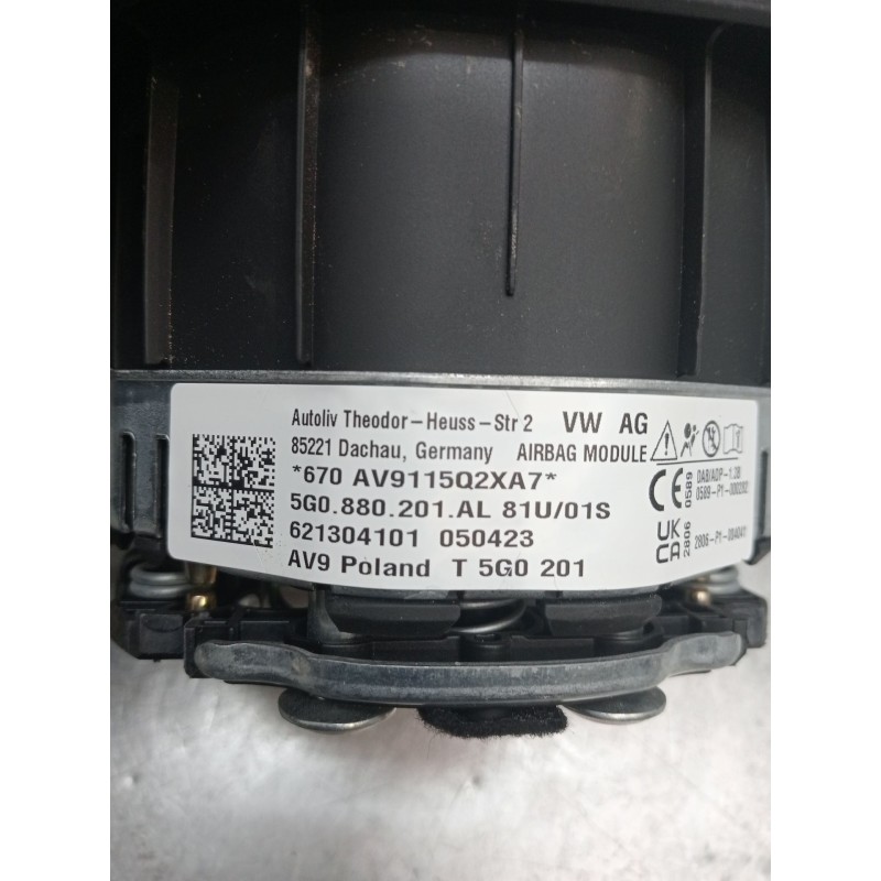 Recambio de airbag delantero izquierdo para volkswagen crafter caja/chasis (sz_) 2.0 tdi referencia OEM IAM 5G0880201AL 62130410