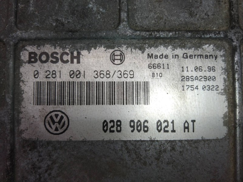 Recambio de centralita motor uce para volkswagen passat berlina (3a2) cl referencia OEM IAM 0281001368 0281001369 028906021AT
