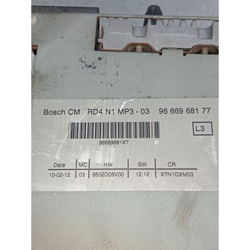 Recambio de sistema audio / radio cd para peugeot partner furgoneta/monovolumen 1.6 hdi / bluehdi 75 referencia OEM IAM 96669681