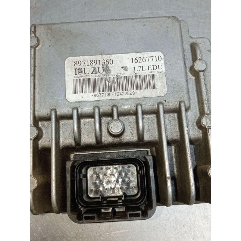 Recambio de centralita motor uce para opel combo furgoneta/monovolumen 1.7 di 16v referencia OEM IAM 8971891360 16267710 2001