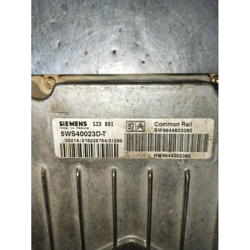 Recambio de centralita motor uce para citroën xsara (n1) 2.0 hdi 90 referencia OEM IAM 5WS40023DT SW9644803380 21622784 2010
