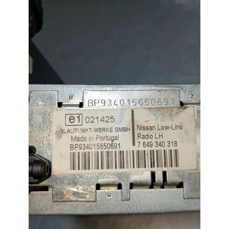 Recambio de sistema audio / radio cd para nissan primera hatchback (p11) 1.6 16v referencia OEM IAM 7649340318 BP934015650691 19
