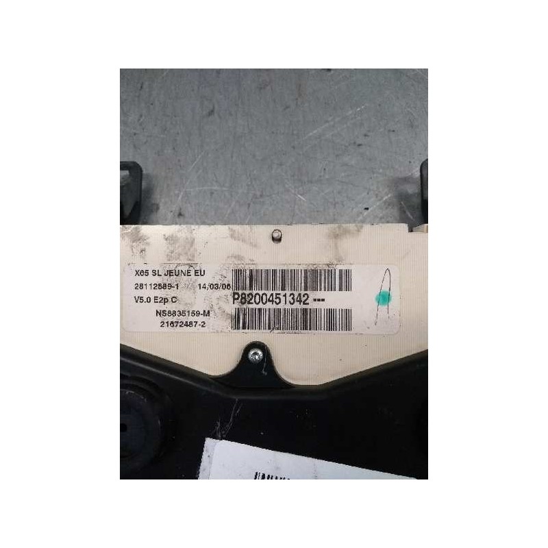 Recambio de cuadro instrumentos para renault clio ii fase ii (b/cb0) authentique referencia OEM IAM P8200451342 216724872 281125